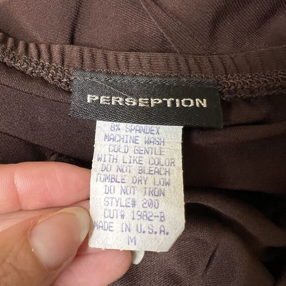 Vintage Perseption Halter Dress Womens Medium Brown Y2k USA Whimsical - Picture 2 of 8